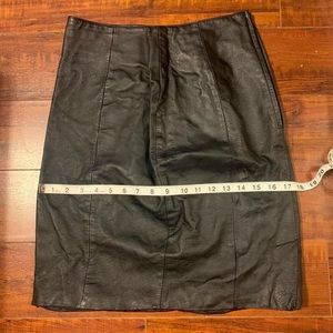 genuine leather skirt vintage